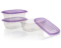 Sada dóz na potraviny (3 ks) Accasa 1,25 l, fialová