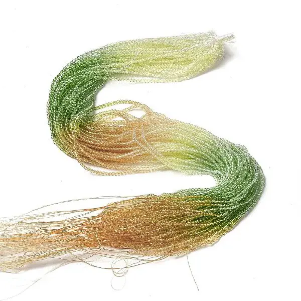 Transparent Gradient Color Glass Beads Strands