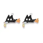 Halloween Theme Alloy Enamel Pendants