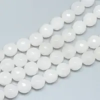 Natural White Jade Beads Strands