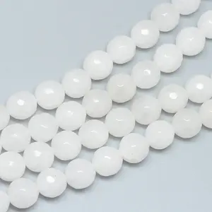 Natural White Jade Beads Strands
