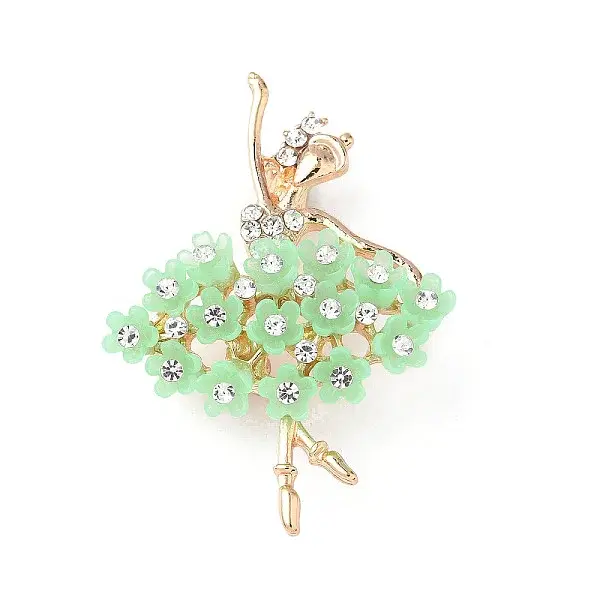 Ballet Dancer Girl Alloy Resin Brooches for Backpack Clothes