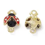 Alloy Jet Rhinestones Connector Charms