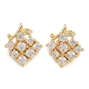 Brass Micro Pave Celar Cubic Zirconia Spacer Bars