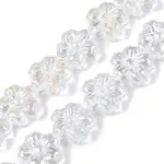 Transparent Electroplate Glass Beads Strands