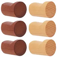 6 Sets 2 Colors Wood Hook Hangers
