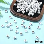 Acrylic Horizontal Hole Letter Beads