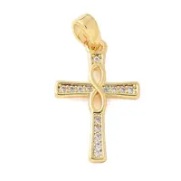 Brass Micro Pave Cubic Zirconia Pendants