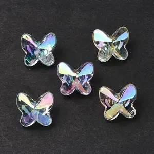 UV Plating Rainbow Iridescent Acrylic Beads