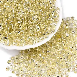 6/0 Baking Paint Transparent Fringe Glass Seed Beads