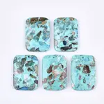 Assembled Synthetic Imperial Jasper and Turquoise Pendants