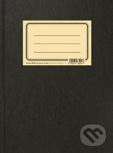 BOBO šitý poznámkový blok Retro A5, čtverečkovaný