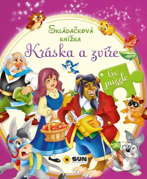 Kráska a zvíře - Skládačková knížka (6x puzzle)