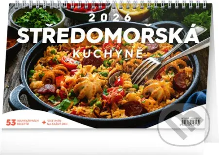 NOTIQUE Stolní kalendář Středomořská kuchyně 2026 (řádky)