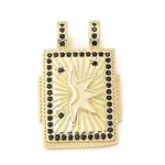Brass Micro Pave Cubic Zirconia Pendants