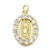 Brass Micro Pave Cubic Zirconia Pendants