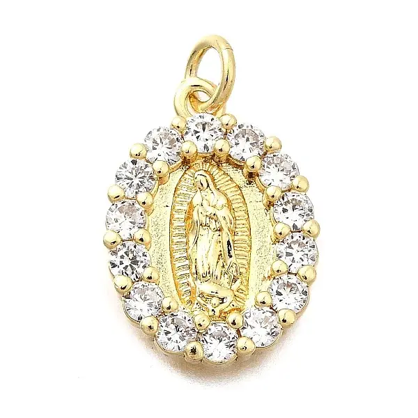 Brass Micro Pave Cubic Zirconia Pendants