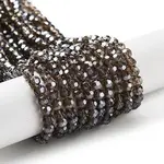 Electroplate Transparent Glass Beads Strands