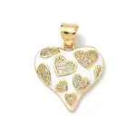 Brass Micro Pave Cubic Zirconia Pendants