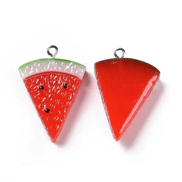 Opaque Resin Fruit Pendants