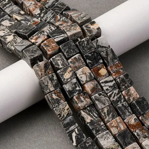 Natural Map Stone Beads Strands