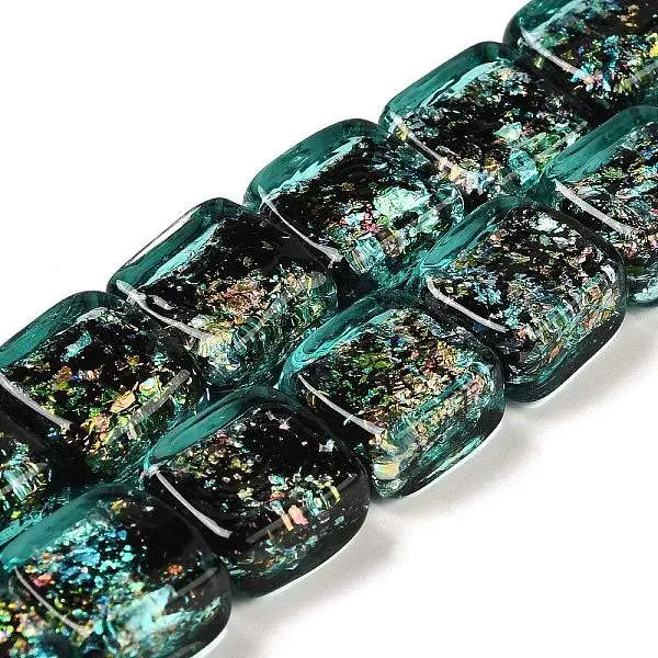 Handmade Dichroic Foil Glass Beads Strands
