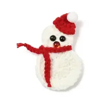 Christmas Yarn & Plastic Brooch