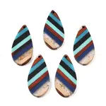 Transparent Resin & Walnut Wood Pendants