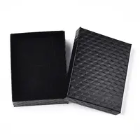 Rhombus Textured Cardboard Jewelry Boxes