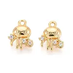 Brass Micro Pave Cubic Zirconia Charms