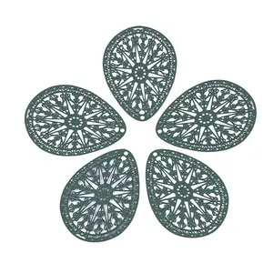 430 Stainless Steel Filigree Pendants