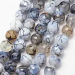 Natural Fire Crackle Agate Bead Strands