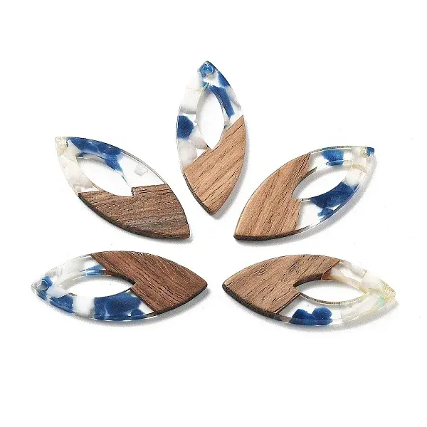 Resin and Walnut Pendants