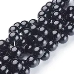 Natural Black Onyx Round Beads Strands