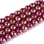 Electroplate Opaque Glass Beads Strands