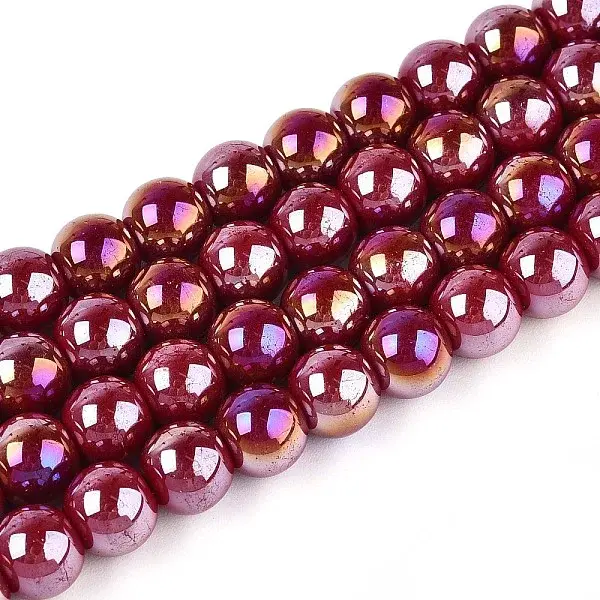 Electroplate Opaque Glass Beads Strands