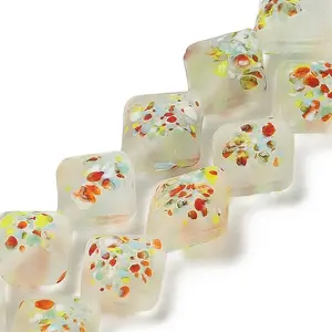 Frosted Handmade Lampwork Beads Strands