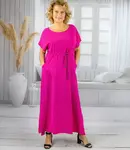 Pri Long maxi dress with waist tie "Summer Elegance"