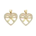 Brass Pave Clear Cubic Zirconia Pendants
