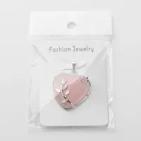 Heart Natural Rose Quartz Pendants