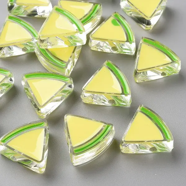 Transparent Enamel Acrylic Beads