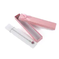 Rectangle Paper Necklace Boxes with Bowknot