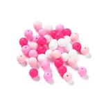 Round Food Grade Eco-Friendly Silicone Focal Beads