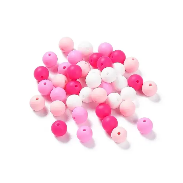 Round Food Grade Eco-Friendly Silicone Focal Beads