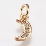 Brass Micro Pave Cubic Zirconia Charms
