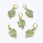 Brass Micro Pave Cubic Zirconia Charms