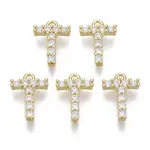 Brass Micro Pave Cubic Zirconia Charms