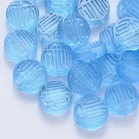 Transparent Spray Painted Glass Beads
