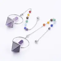 Chakra Gemstone Pyramid Dowsing Pendulums