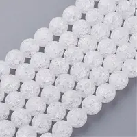 Synthetic Crackle Quartz Beads Strands